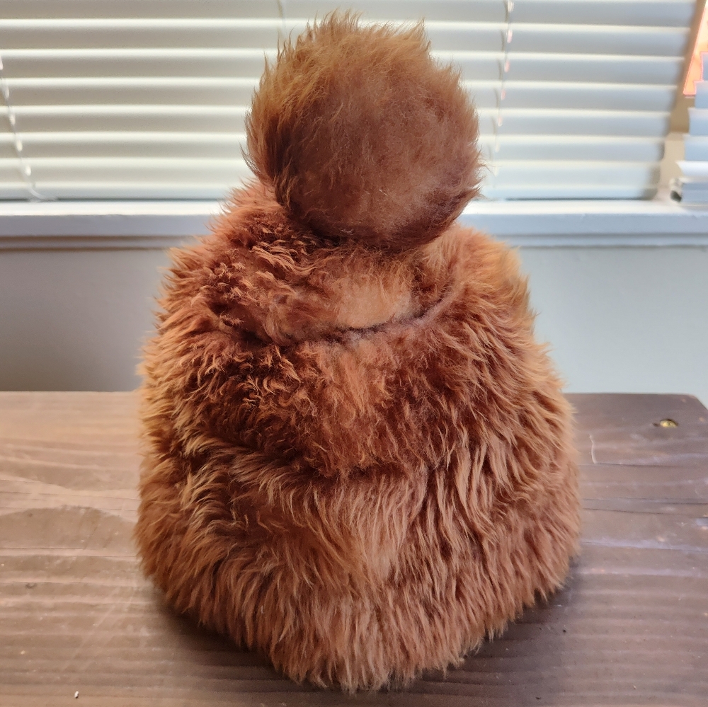 Vintage 60s Beehive Hat Pompom Italian Genuine Tuscan Lamb Fur